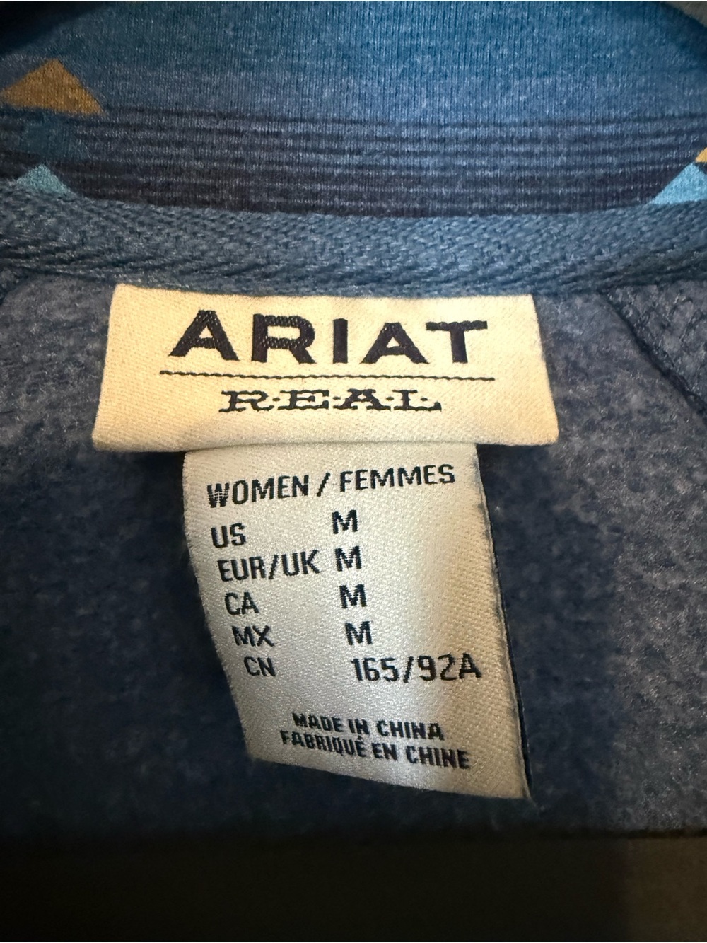 Ariat Blue Aztec Button-Front Pullover - Picture 2 of 6